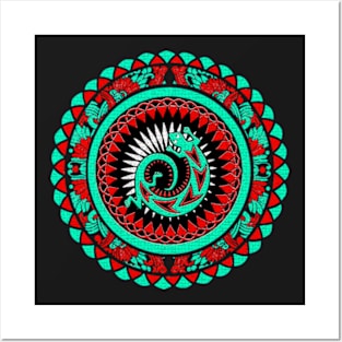 Lizard Mandala Posters and Art